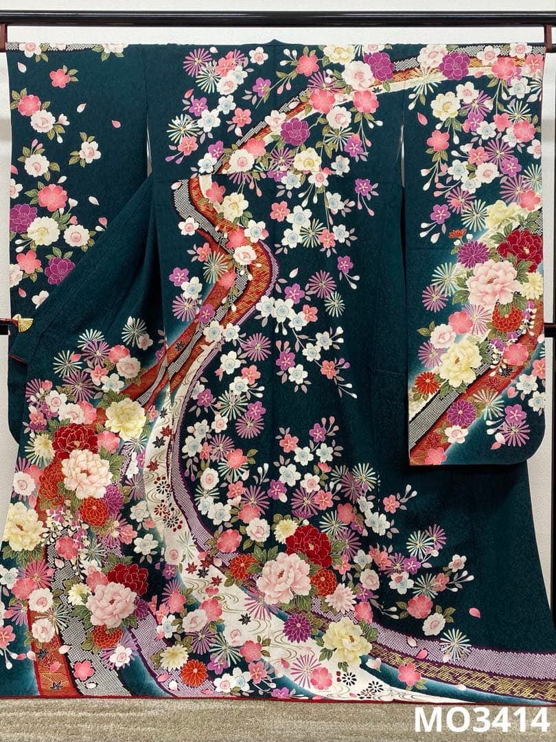 振袖 豪華 金駒 銀彩 牡丹 紋意匠 身丈166cm 撥水加工済 MO2972｜Yahoo