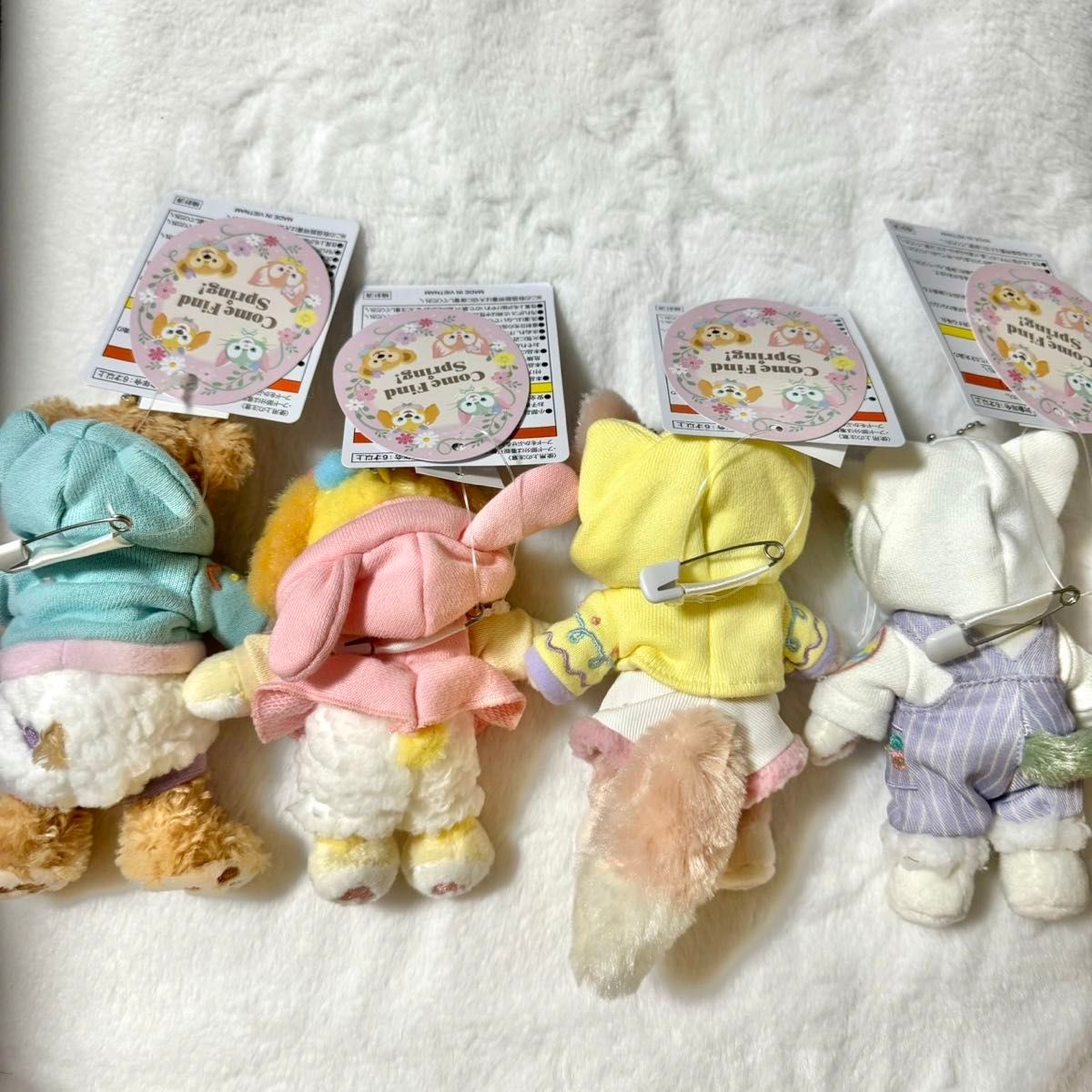 東京ディズニーシー カムファインドスプリング ぬいぐるみバッジ 4体