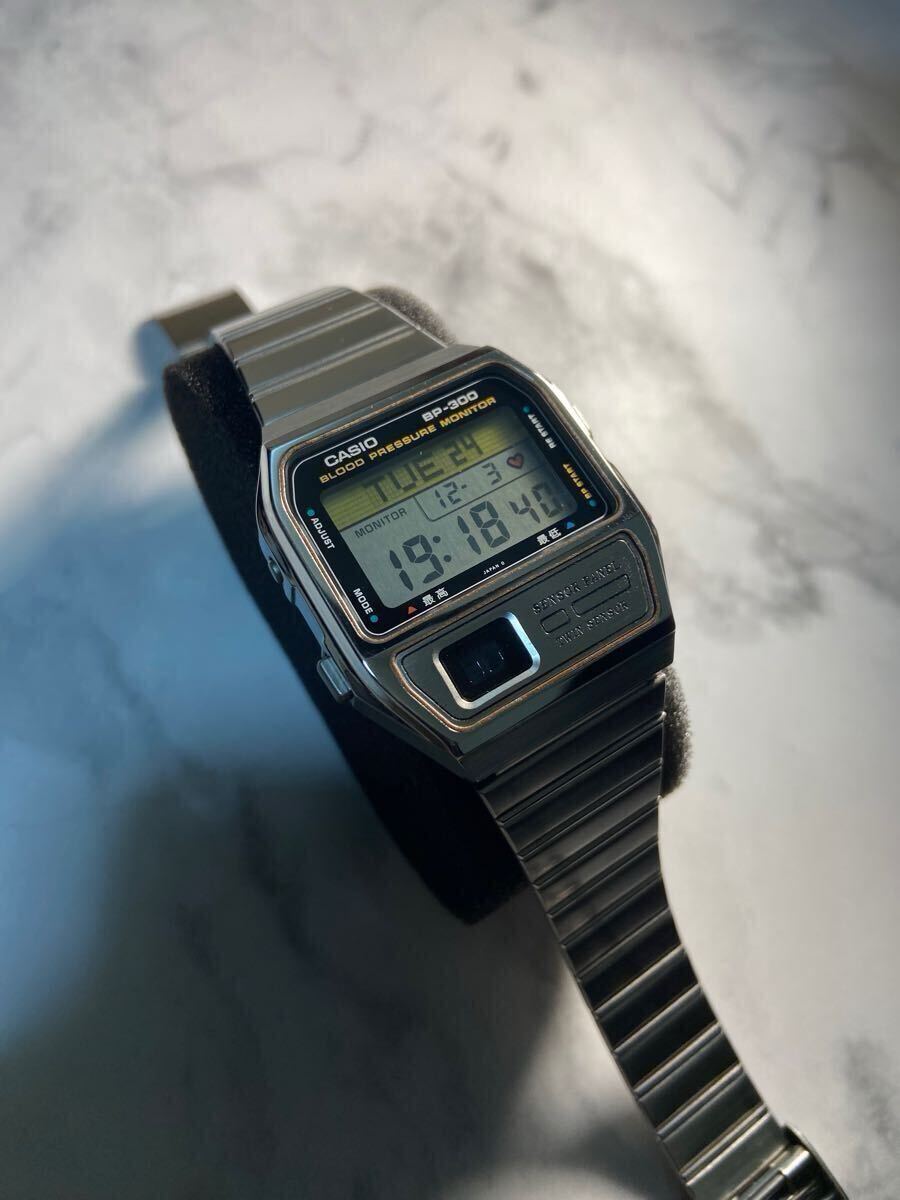 美品 90's rare CASIO BP-300 BLOOD PRESSURE MONITOR 新品電池 血圧