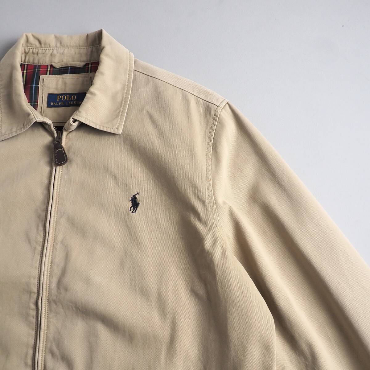 ラルフローレン Ralph Lauren スイングトップ ベージュ 裏地チェック