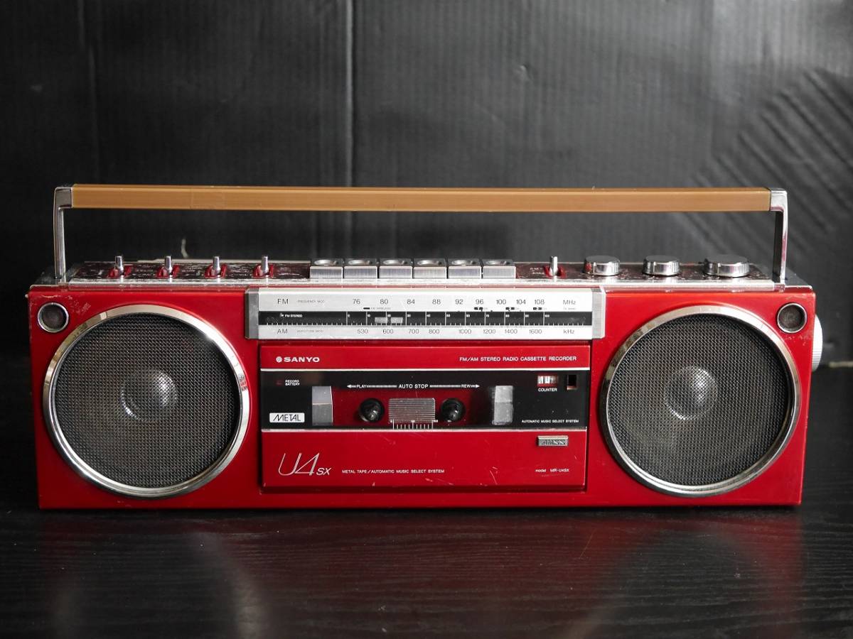 Yahoo!オークション - SANYO MR-U4SX (R) ローズレッド 赤 FM/AM ステ