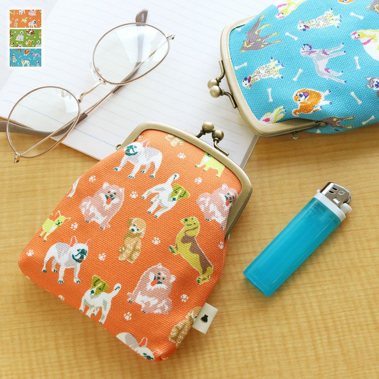 在庫商品】がま口シガレットケース【Colorful Dog(カラフルドッグ