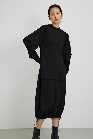 PLUS】サイドタックコクーンワンピース｜WOMEN｜250HAP83-182I｜AZUL