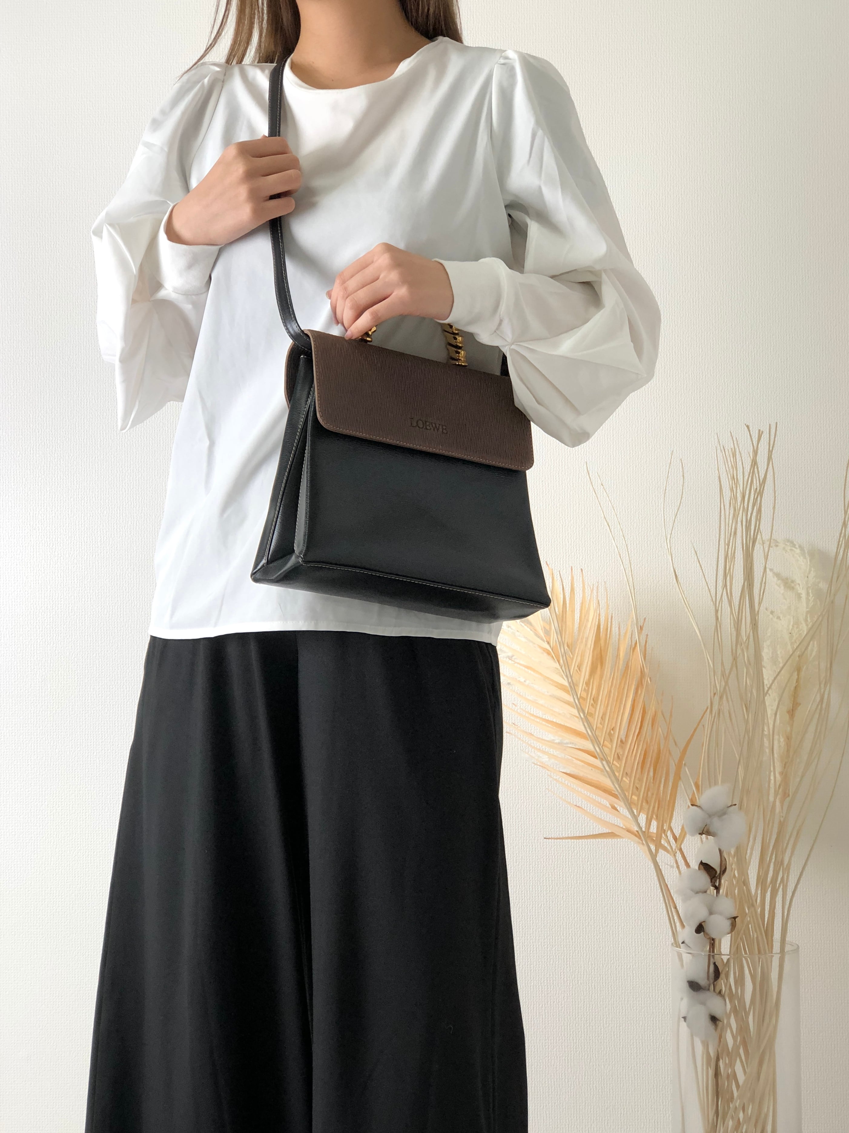 LOEWE ロエベ ベラスケス メタルハンドル レザー 2way ハンドバッグ