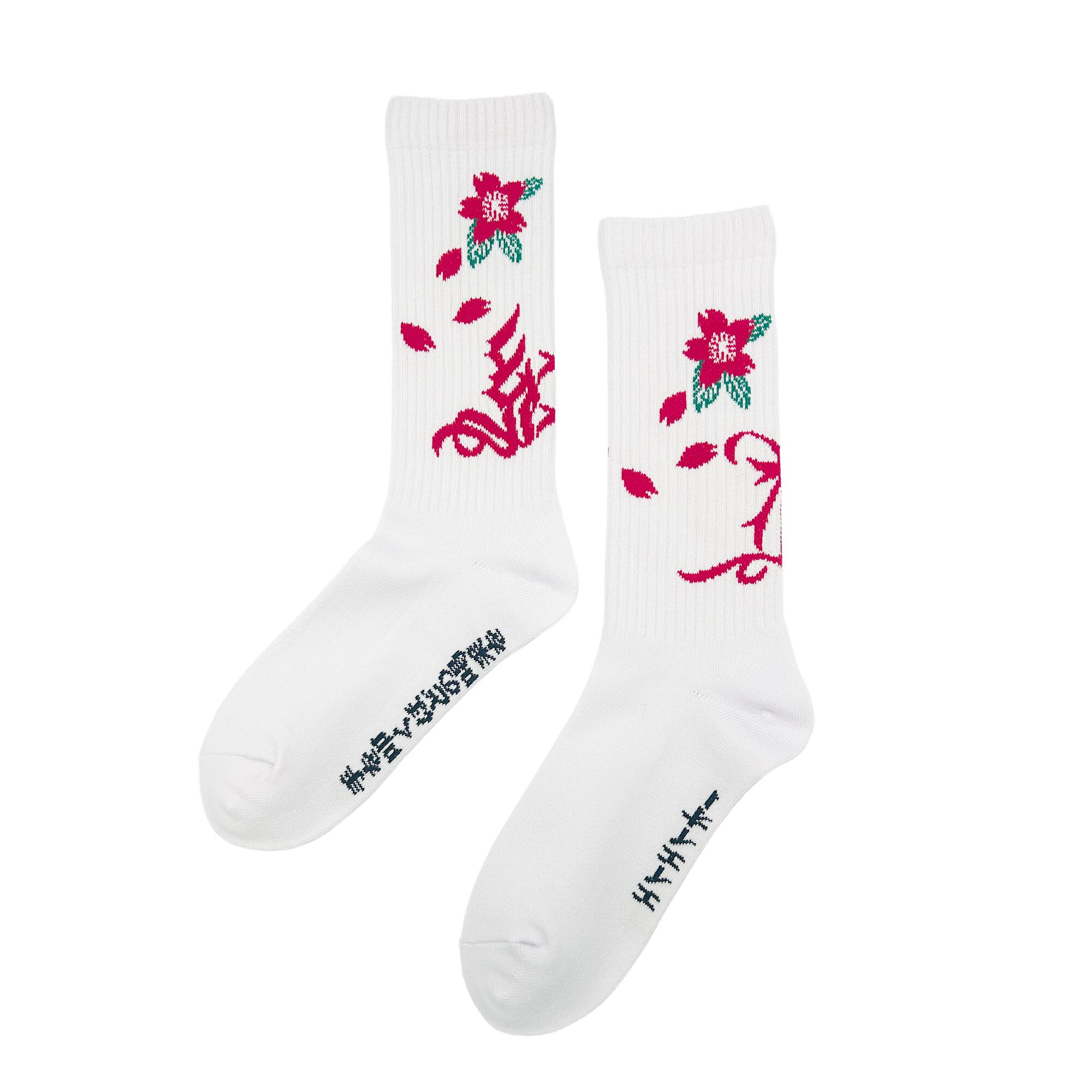 紅桜 × SUXSOX | COLLABORATION SOCKS / WHITE | SUXSOX