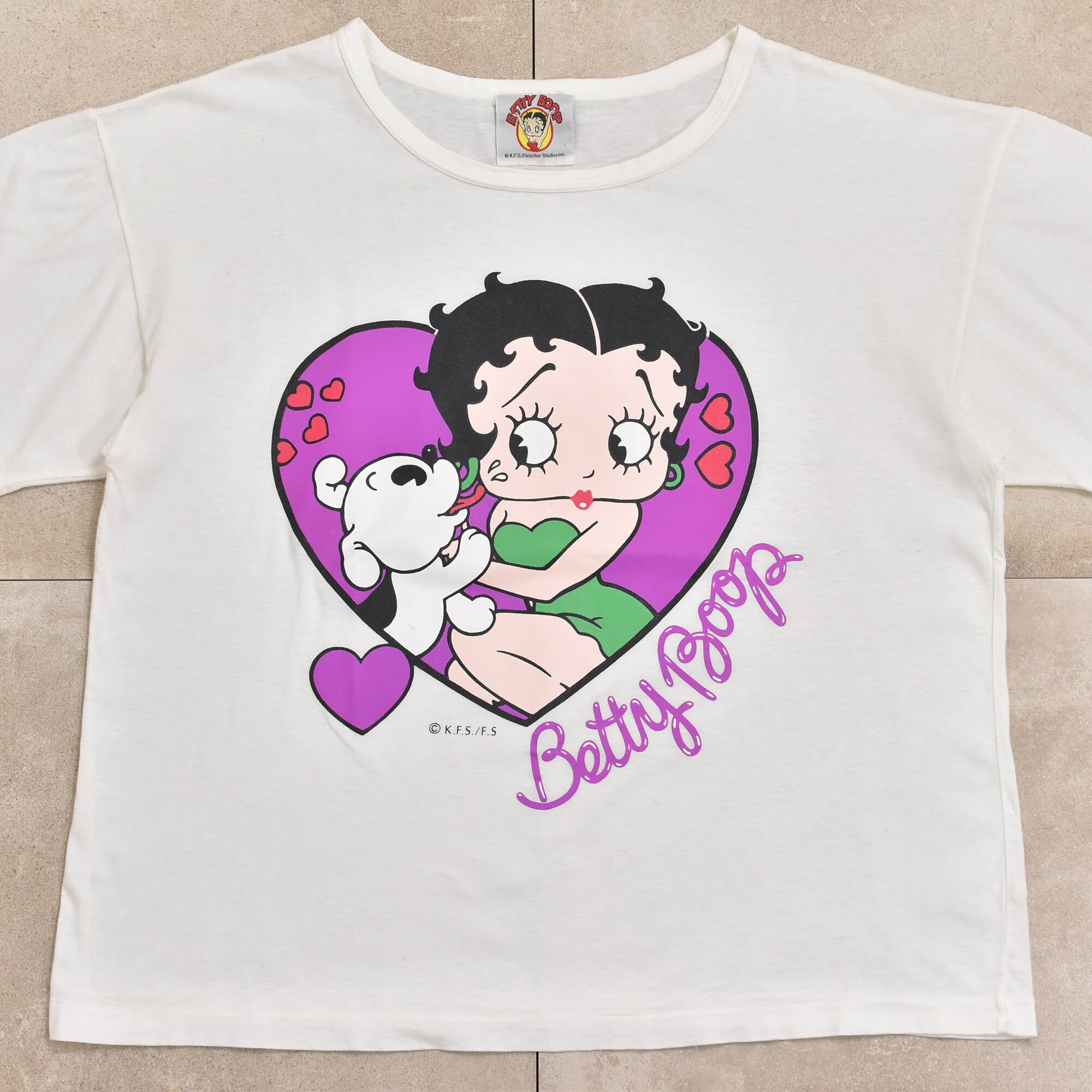 80～90s BETTY BOOP & Pudgy print T-shirt | 古着屋 grin days memory