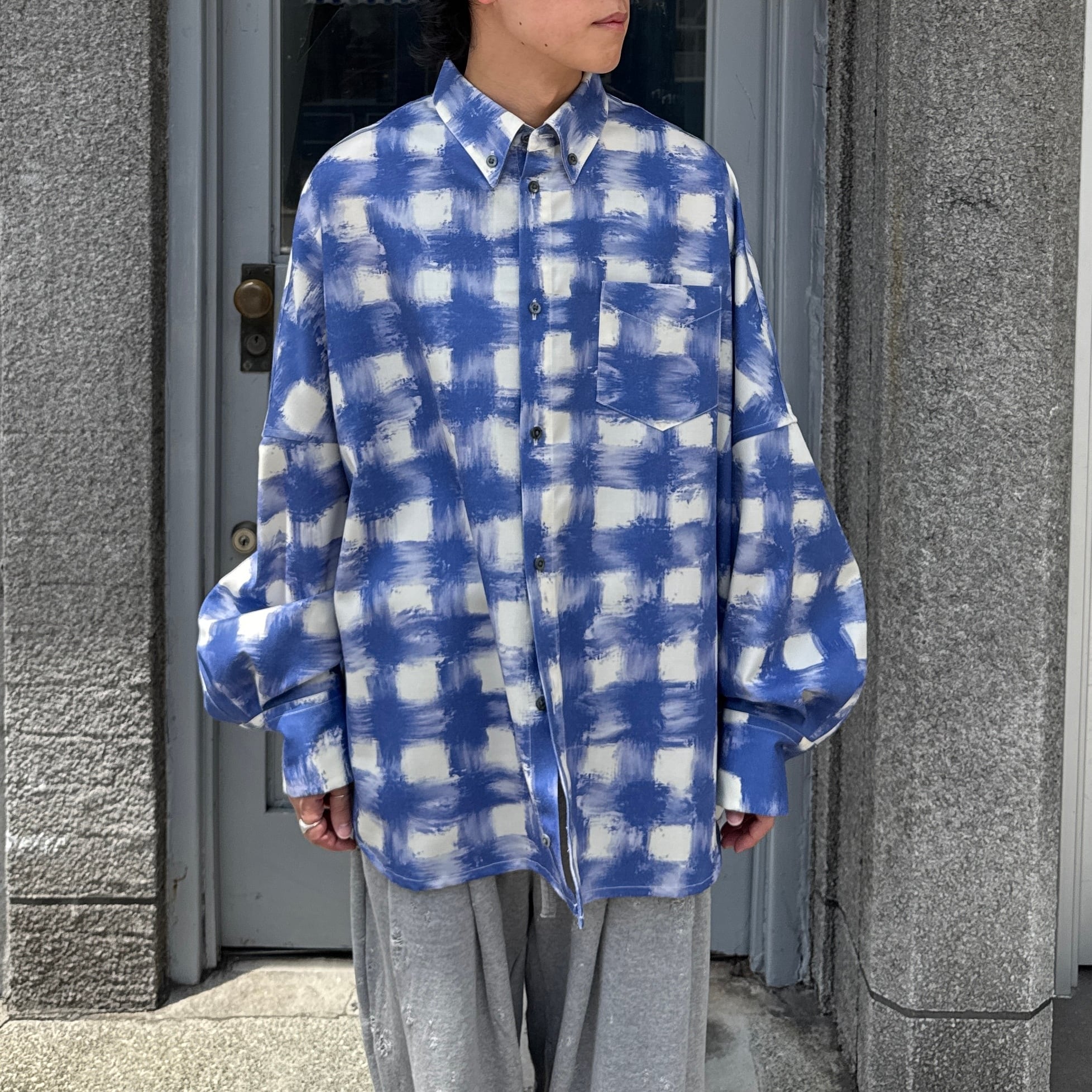 SHINYAKOZUKA / GIANT SHIRT(ISSUE #7) / OIL PAINT BLUE | ふぁいん