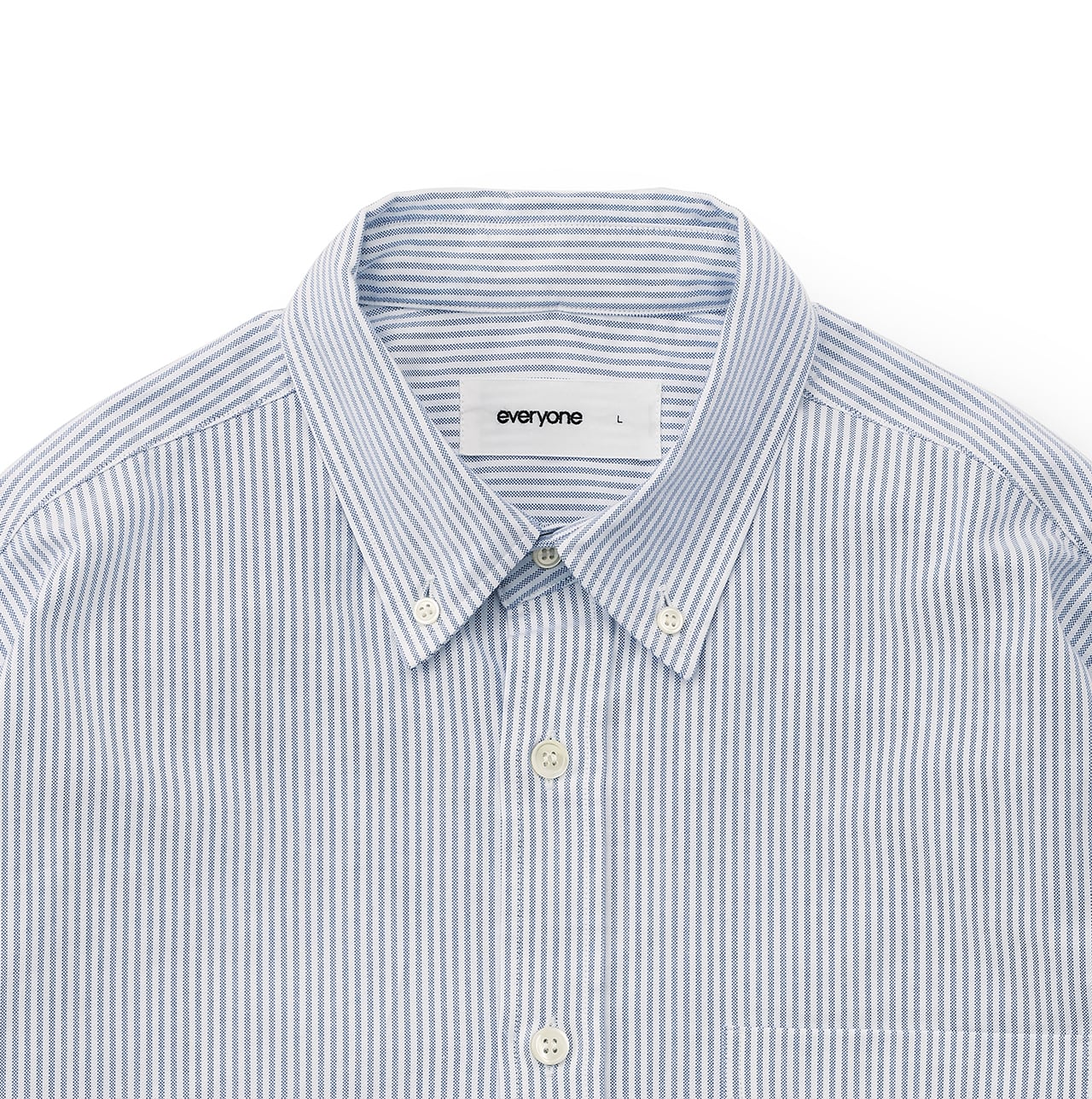 everyone button-down oxford shirt (SAX STRIPE) | everyone