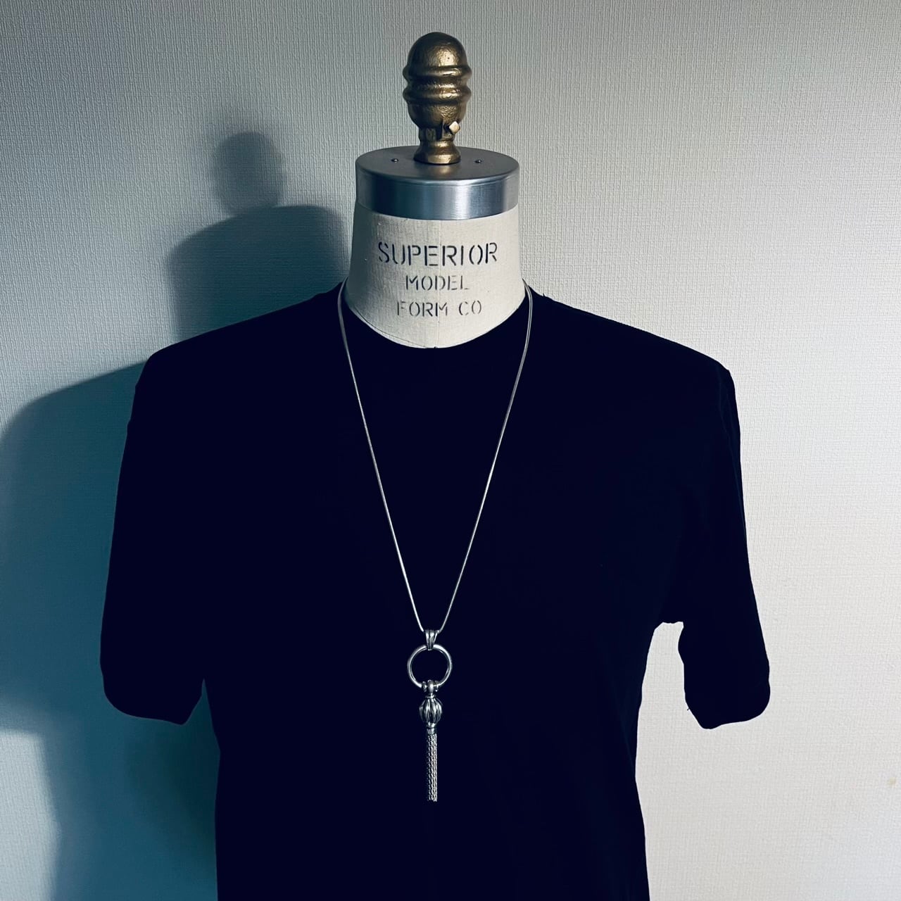 VINTAGE TIFFANY & CO. Tassel Pendant Necklace Snake Chain Sterling