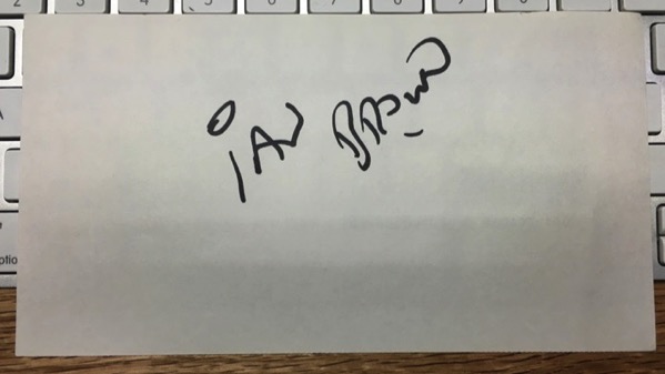 The Stone Roses のイアン・ブラウンにサインをもらったことがあります | R