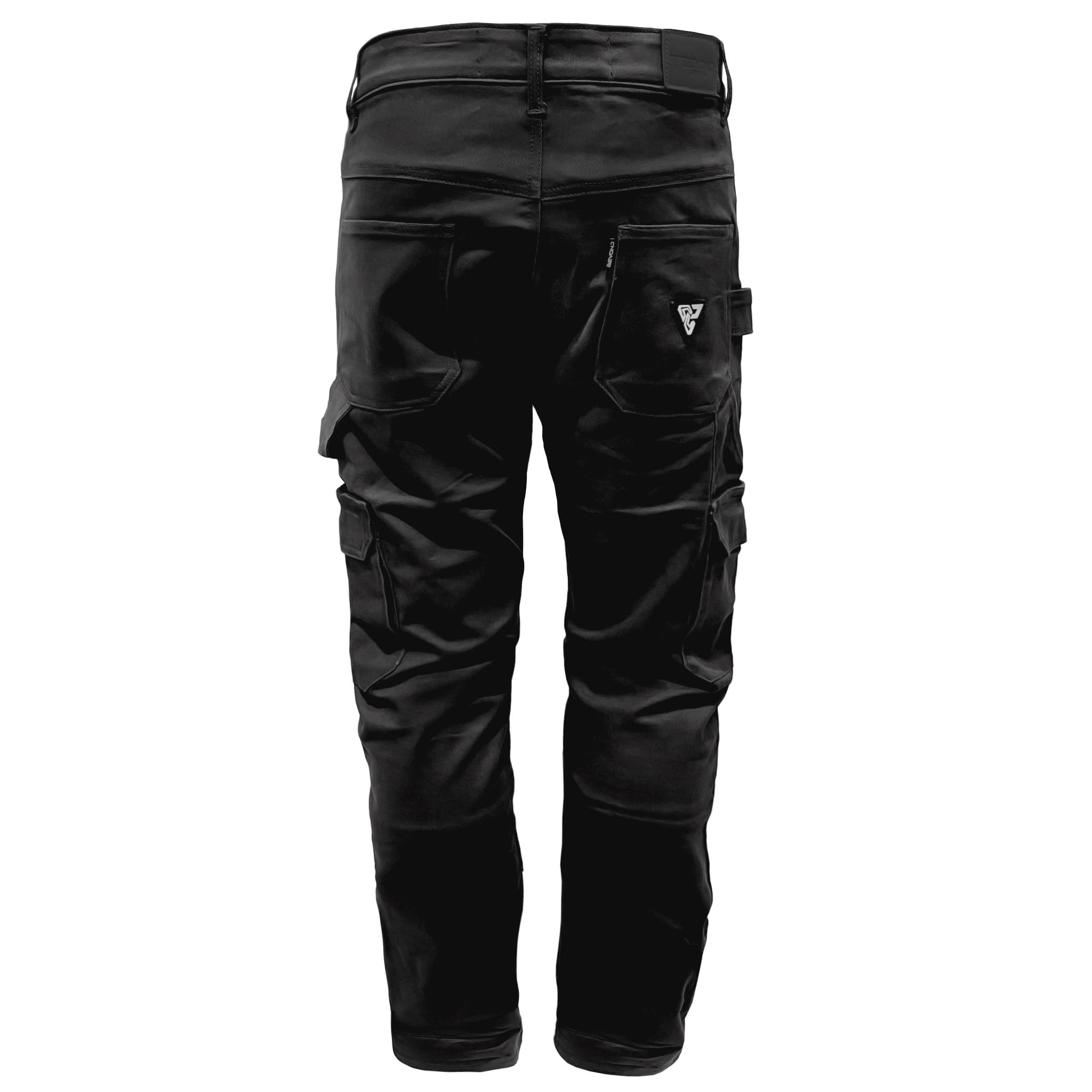 Loose Fit Cargo Pants (Extra Wide) - Black with Pads – Beyond Riders