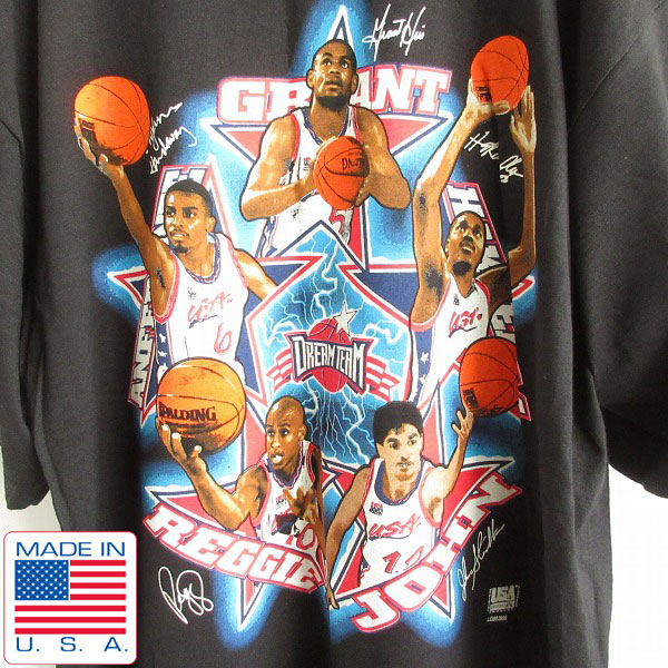 新品/90's/USA製/アメリカ/バスケ/ドリームチーム/両面プリント/半袖T