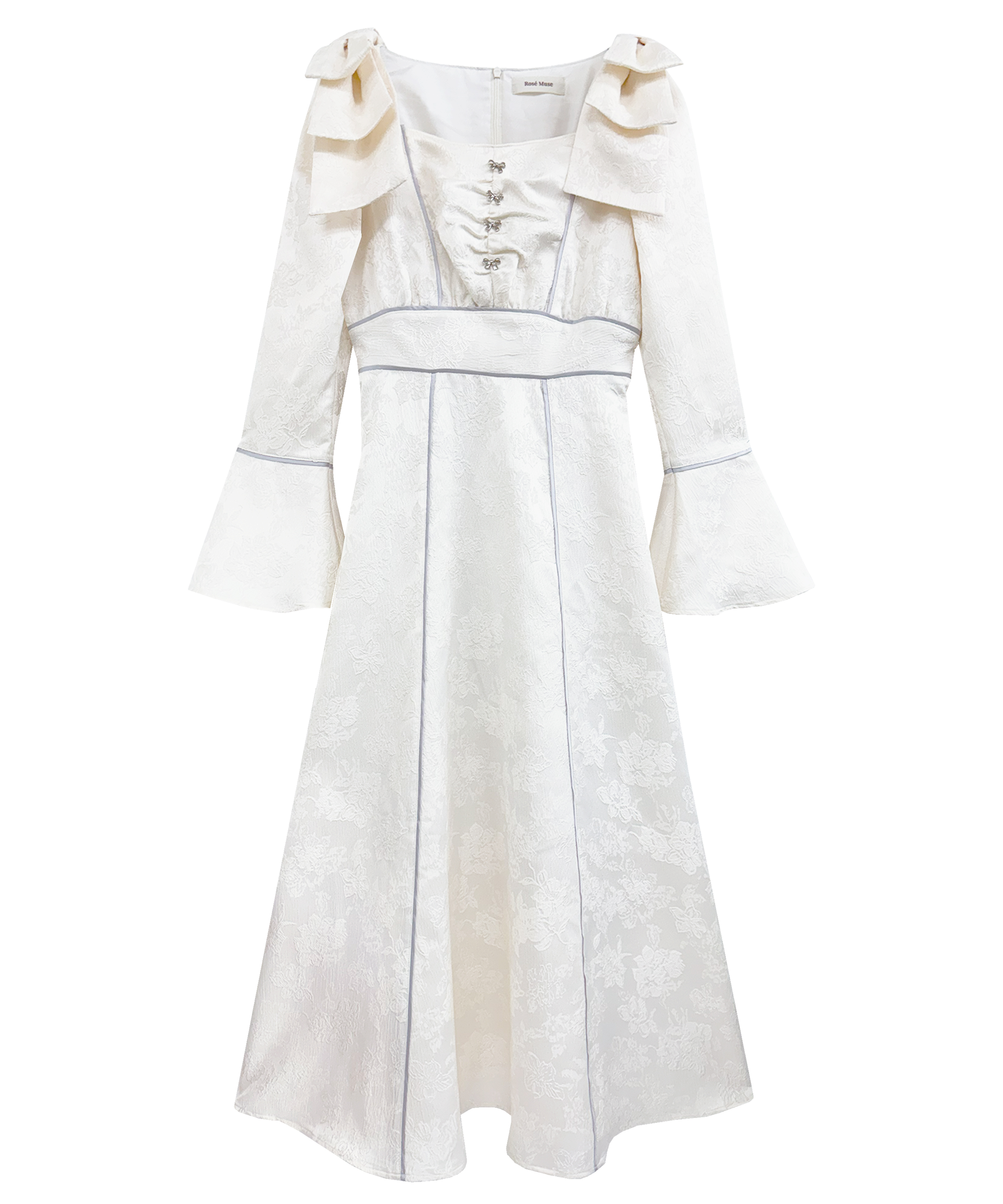 shoulder ribbon jacquard dress – BUNNY APARTMENT