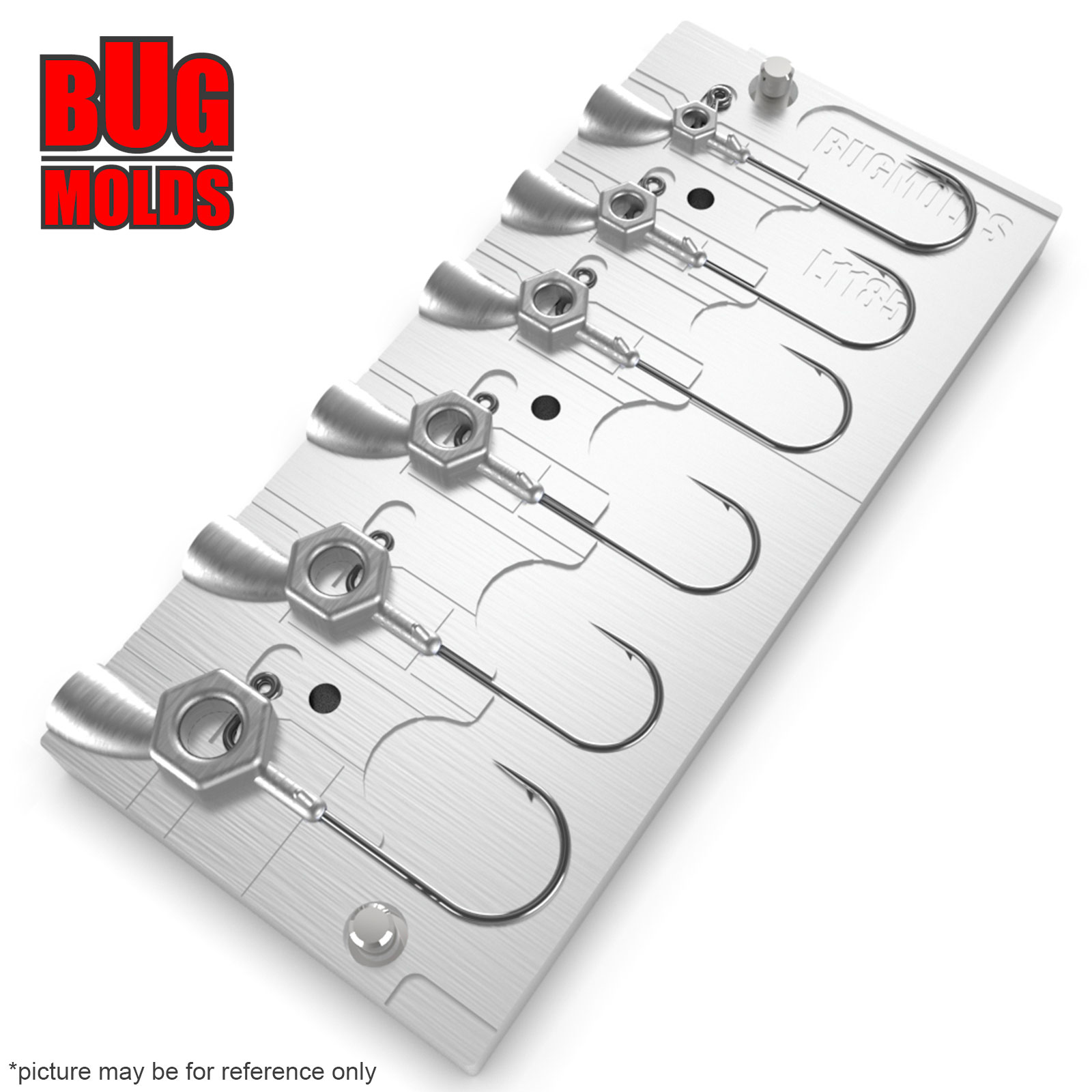 Aluminum CNC Mold Jig Head Eyehole Brandon Smith 1,8-14,2g 6-cav