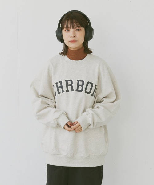 flaner（フラネ）の「Loose college logo sweat/ルーズカレッジロゴ