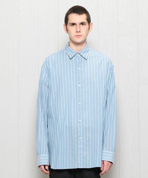 UNUSED（アンユーズド）の「＜UNUSED＞STRIPE WIDE SHIRT/ｼｬﾂ.（シャツ