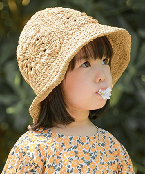 キッズ 調節ひも付きワイヤー麦わら帽子（ハット）｜DAY CLOSET（デイ