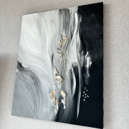 現代アート 80×65㎝ 2枚セット モダン 絵画 抽象画 アートパネル