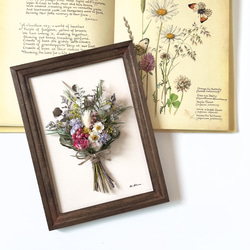 色のない世界の花束-Antique dry flower bouquet frame #6 フレーム
