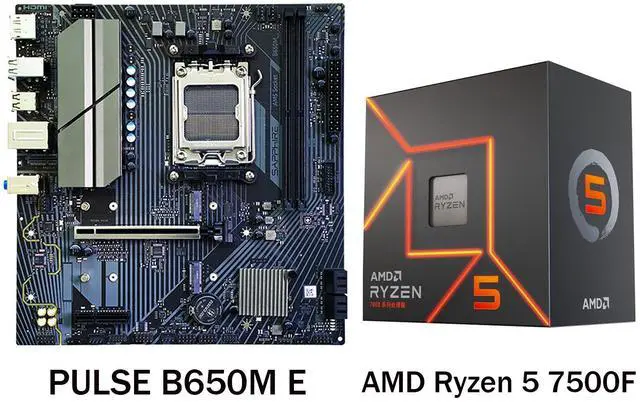 Sapphire Tech PULSE B650M E AM5 Motherboard & Ryzen 5 7500F 6-Core