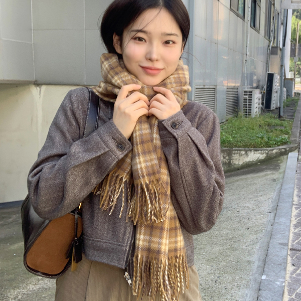 Country Check Muffler Scarf | Most LOVED Korean fashion shopping