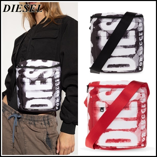 関税込】新作◇DIESEL ディーゼル◇ロゴ ショルダーバッグ (DIESEL