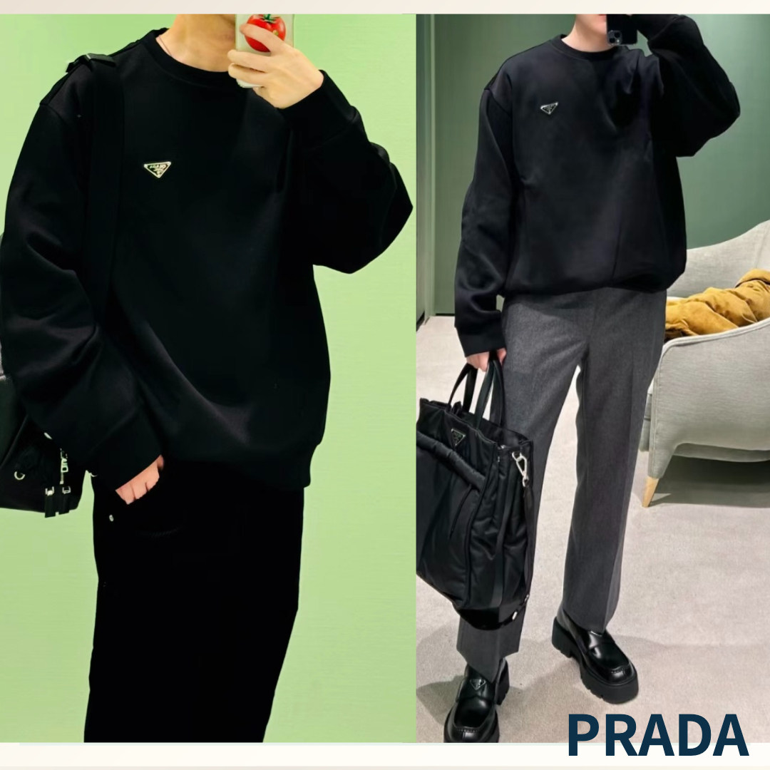 スポーティモダン《PRADA》テクニカルコットンスウェットシャツ (PRADA