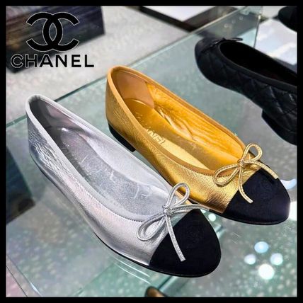 ゴールド（金色）系 CHANEL(シャネル) バレエシューズ(レディース