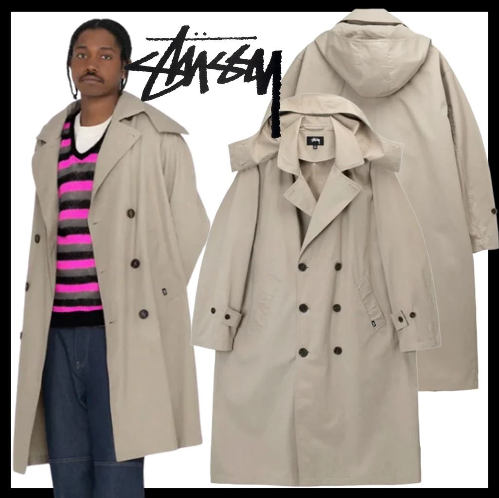 ☆関税込☆Stussy☆Stussy Solar Trench Coat Khaki☆ (STUSSY