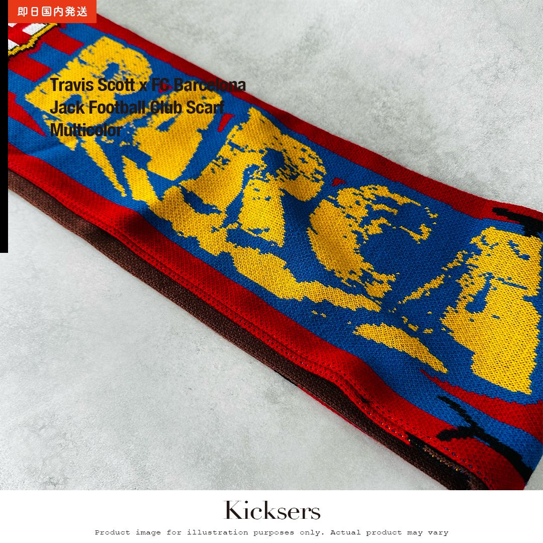 Travis Scott FC Barcelona Jack Football Club Scarf バルサ (Cactus