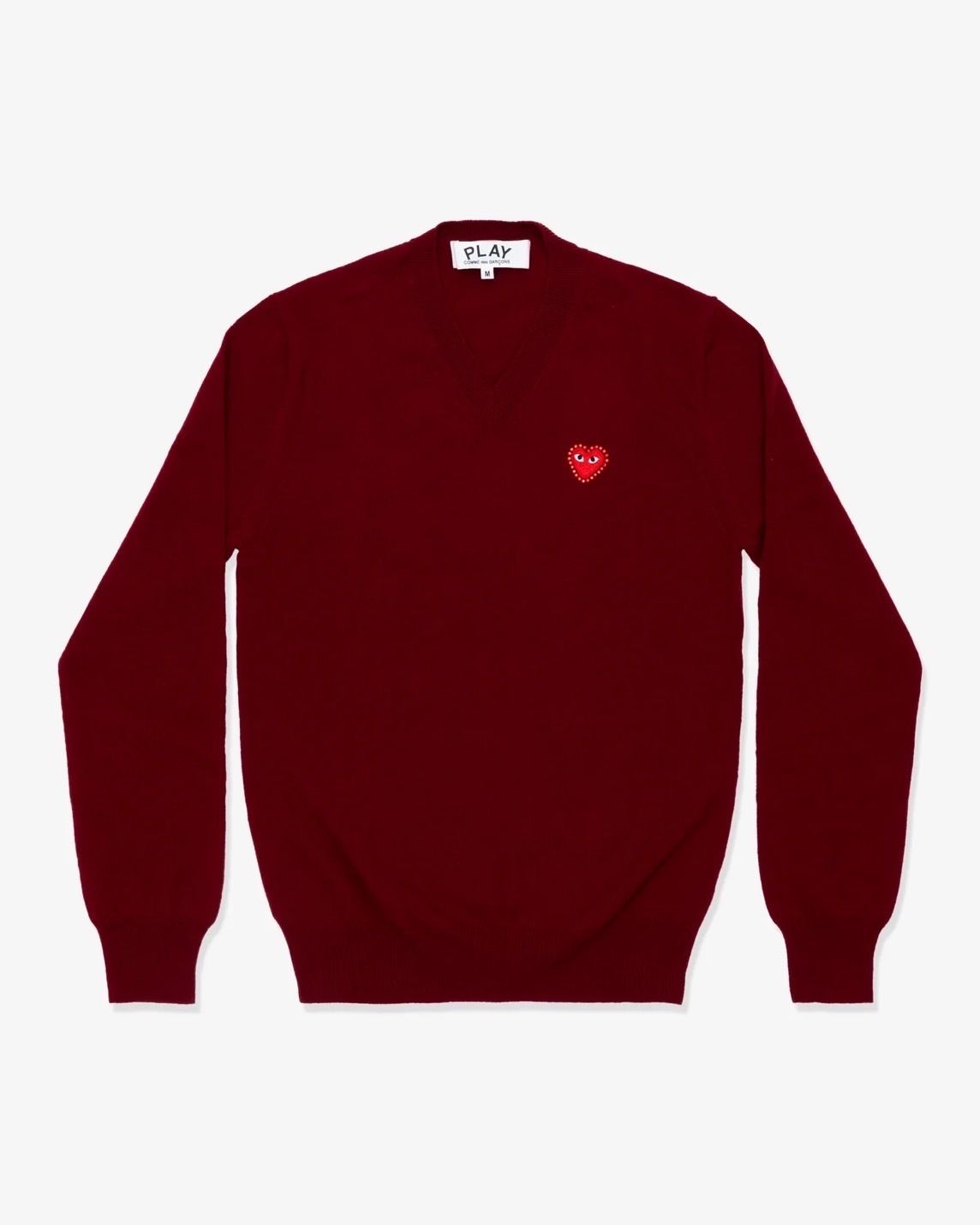 ラインストーン】プレイコムデギャルソン Vネックニット (COMME des