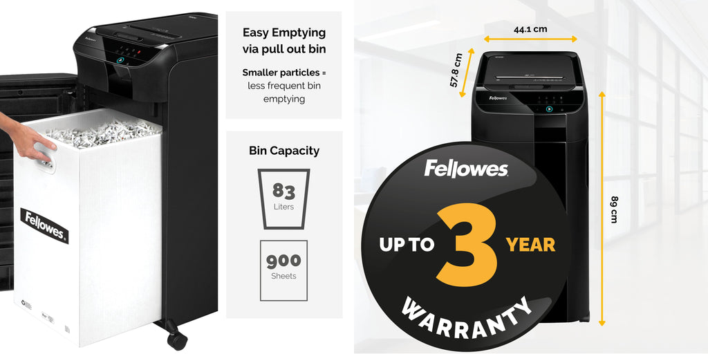 Fellowes Automax 600M 600 Sheet AUTO FEED P5 Micro Cut Shredder
