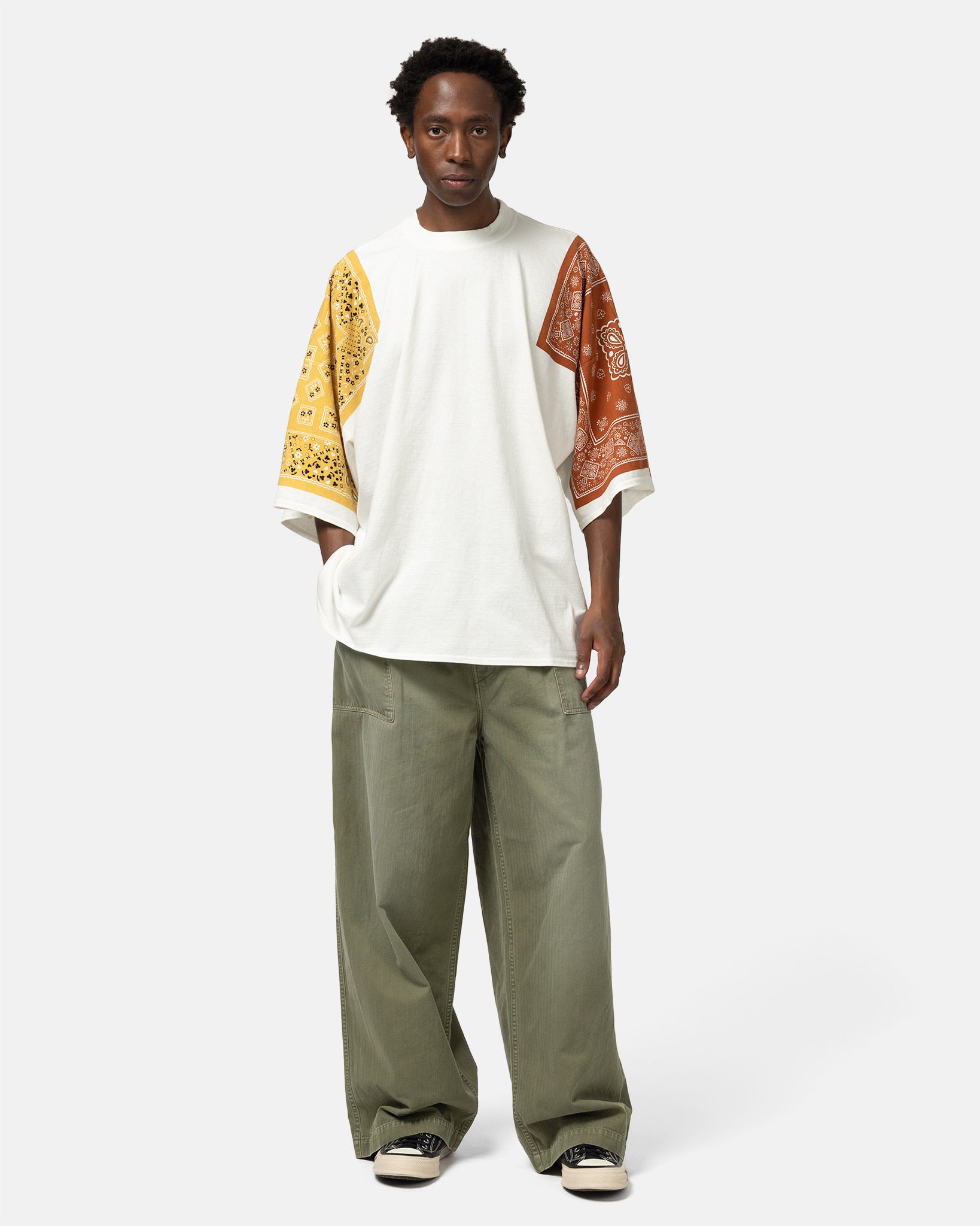 KAPITAL 18.5/-Jersey Bandanna HUGE T (COOKIE) Light Brown | HAVEN