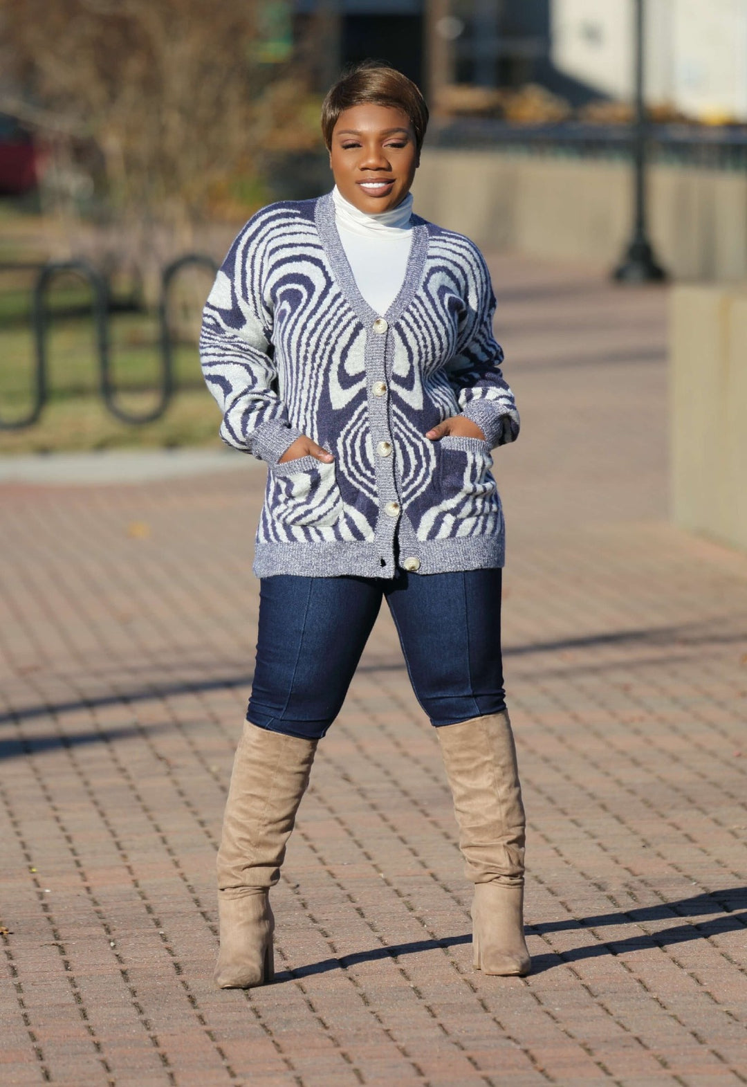 V-Neck Sweater Cardigan | ChloeRae