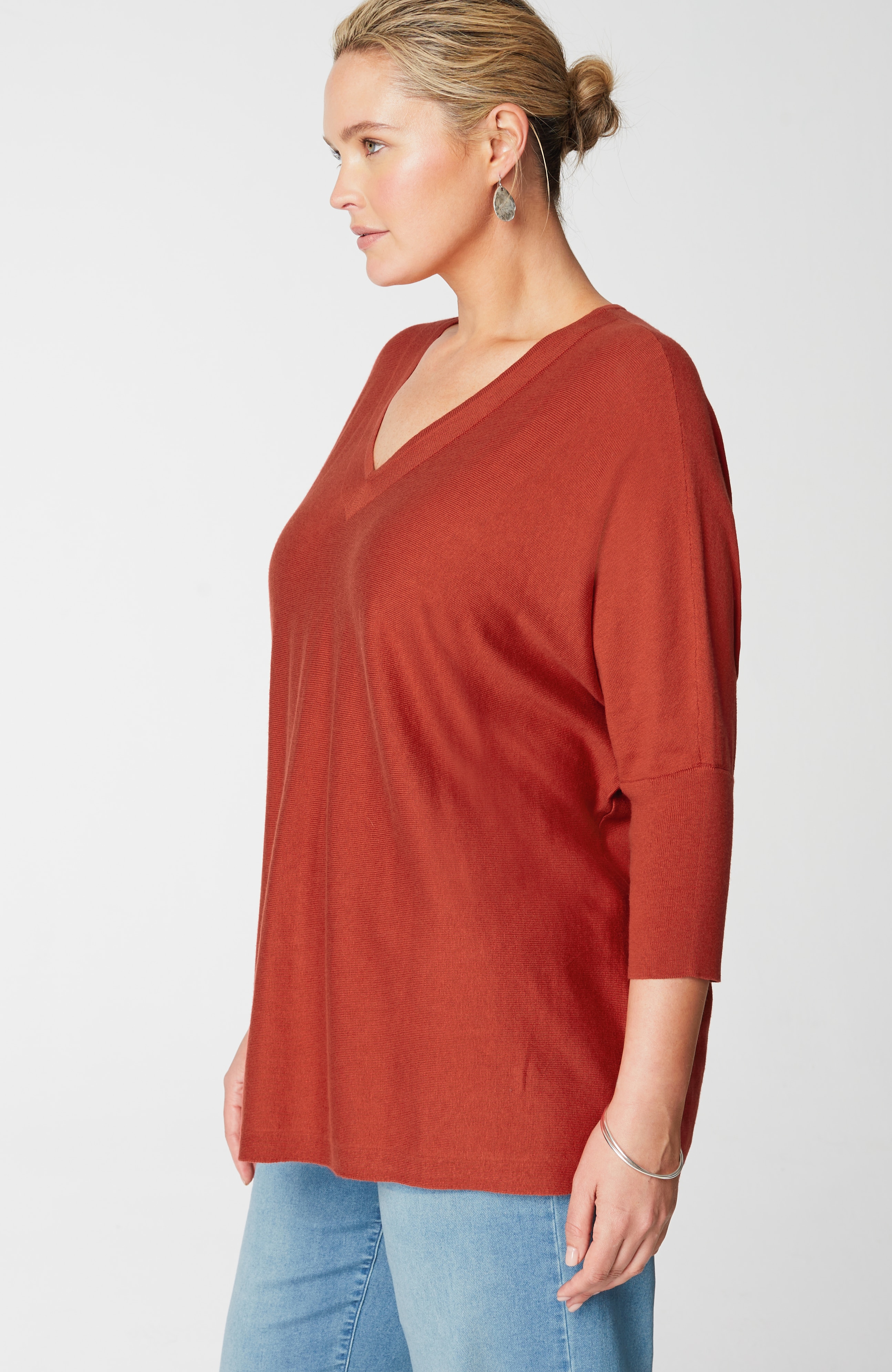 Pure Jill Oversized V-Neck Sweater | JJill