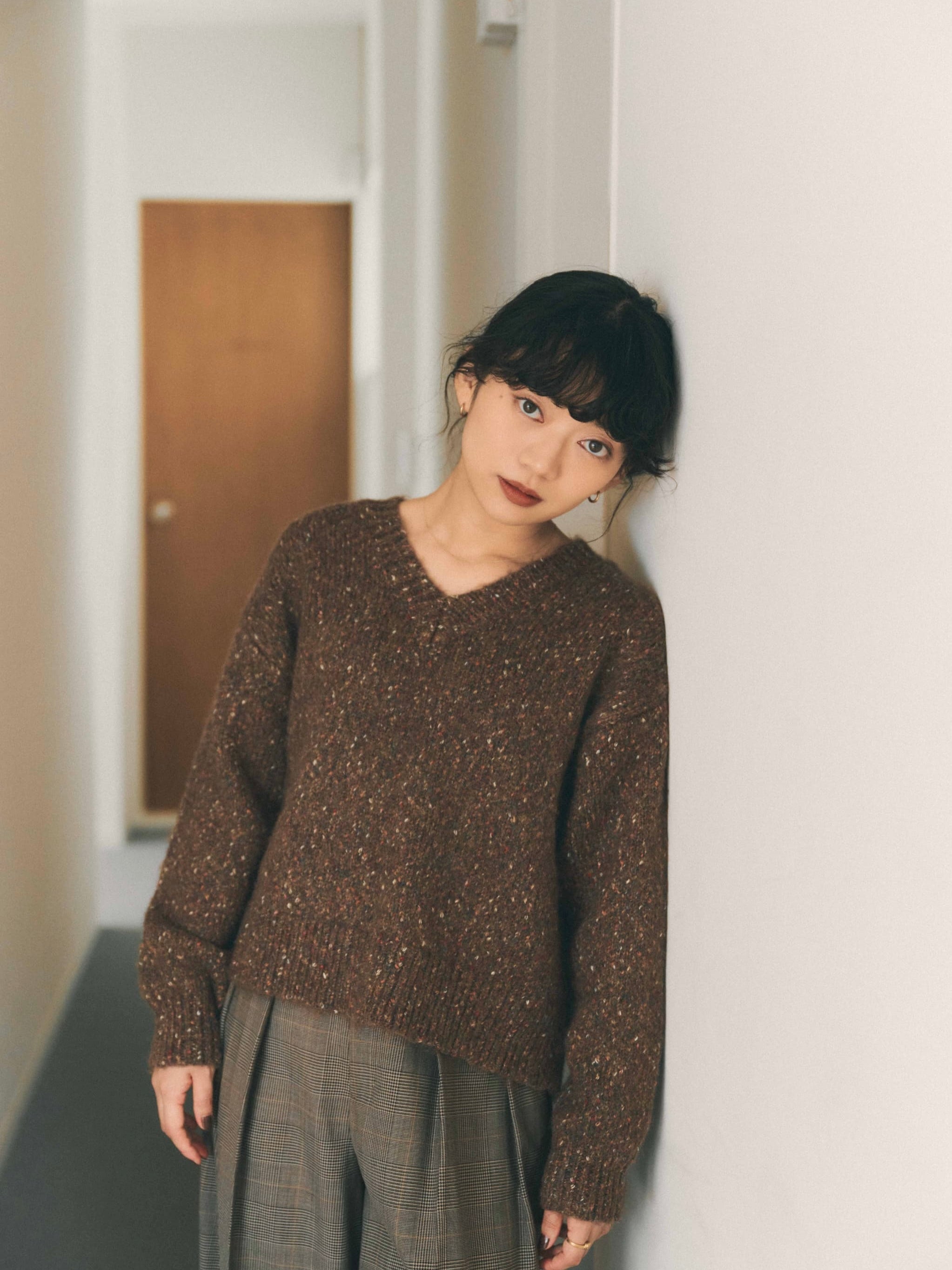 ヴィンテージライクミックスヤーンニット | 小柄・低身長女性向け