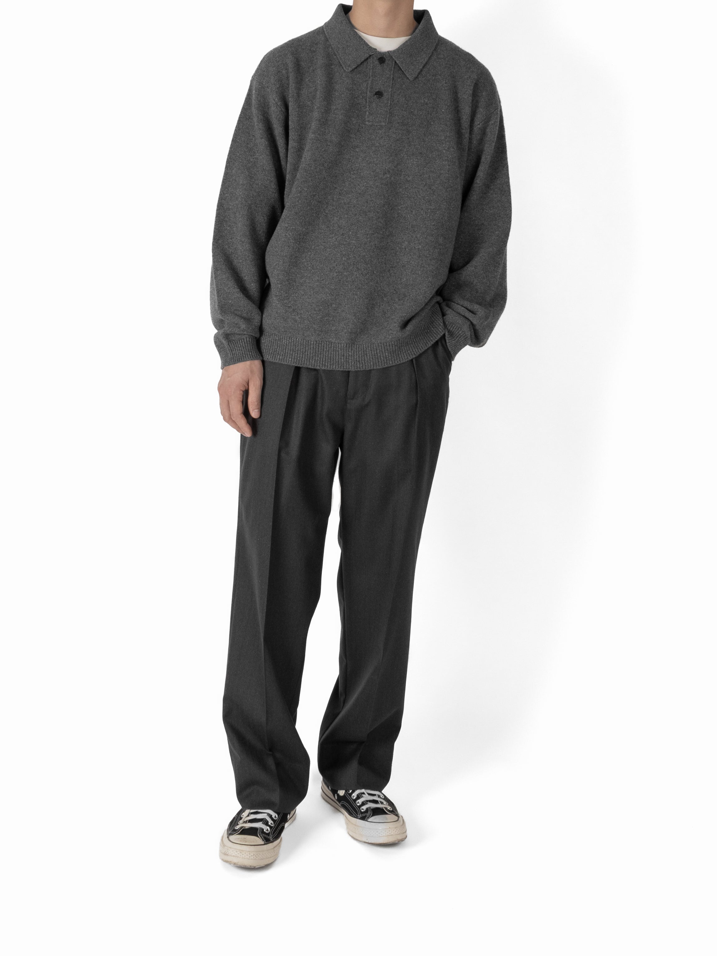 Super170's WOOL KNIT POLO SHIRTS｜M.GRAY – Cornier