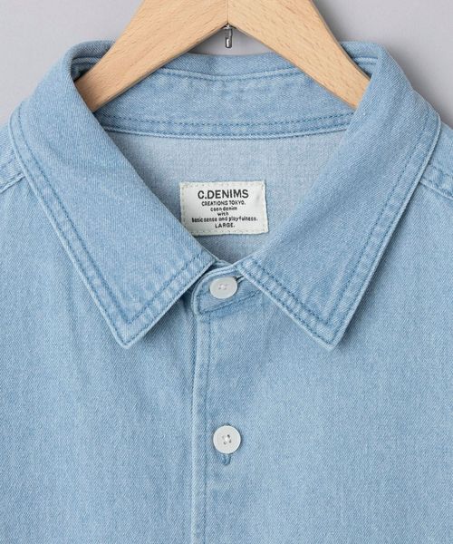 C.DENIMS】デニムレギュラーカラーシャツ