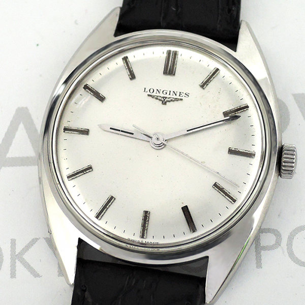 LONGINES アンティーク ステンレス 手巻き メンズ腕時計 シルバー文字