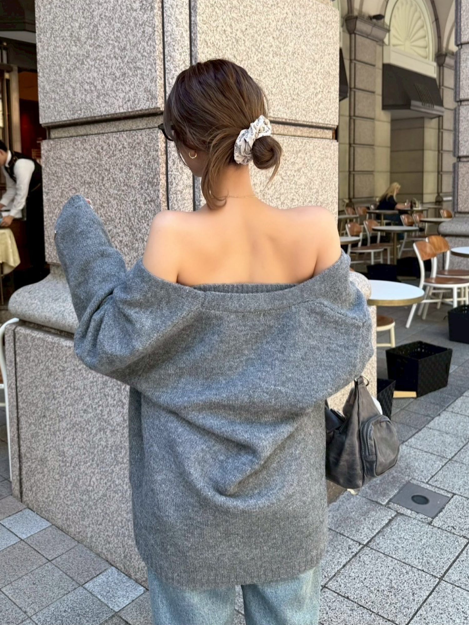 Front button baretop×Knit cardigan SET | DIANTÉ (ディアンテ)公式
