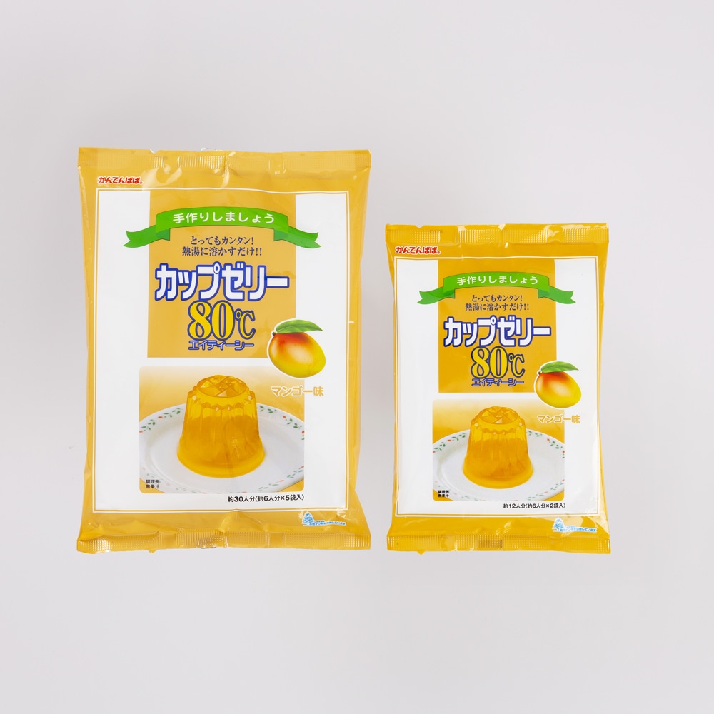 寒天の専門店】カップゼリー80℃ マンゴー味(2袋入): スイーツ_