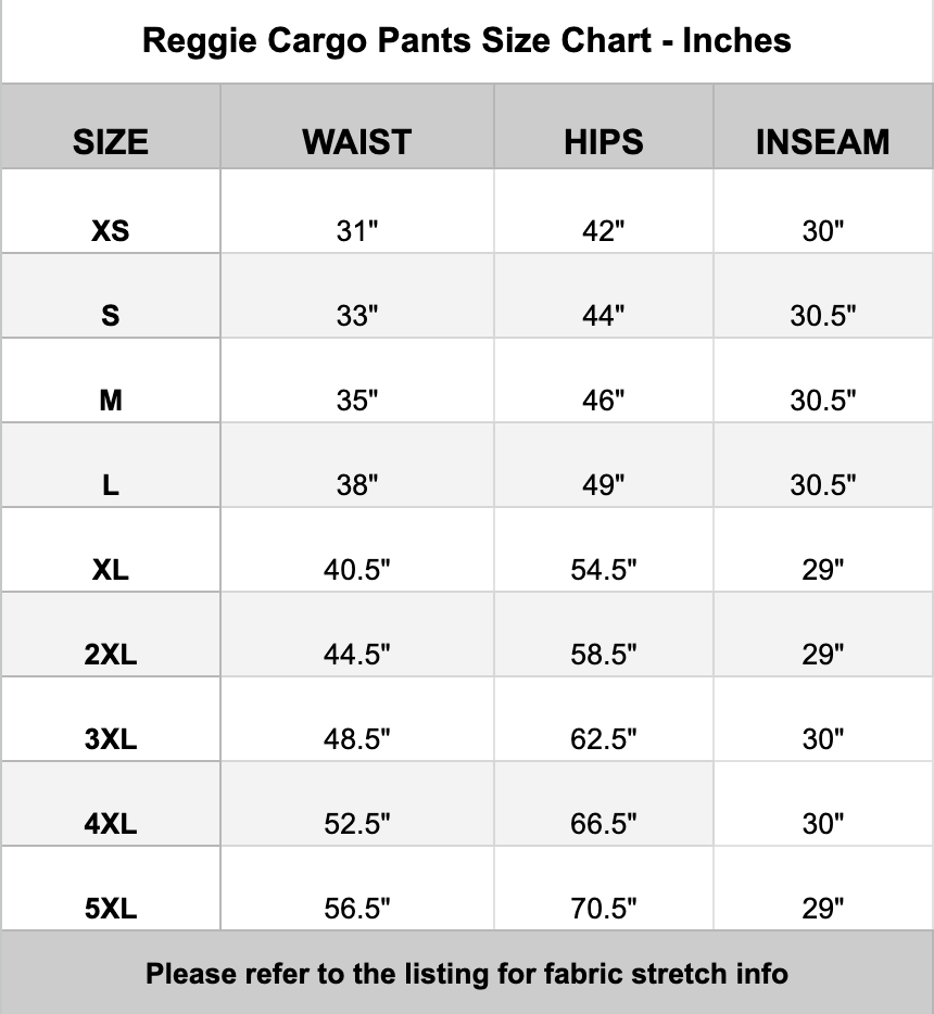 Reggie Cargo Pants - Final Sale S/XL/4XL – FOXBLOOD