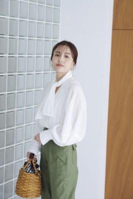 IENA(イエナ)の【洗える】＆NAVY 2wayボウタイブラウス通販
