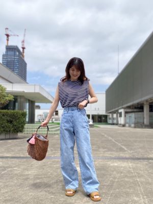 Pale Jute(ペール ジュート)のweekend basket（Large）＋別色タッセル