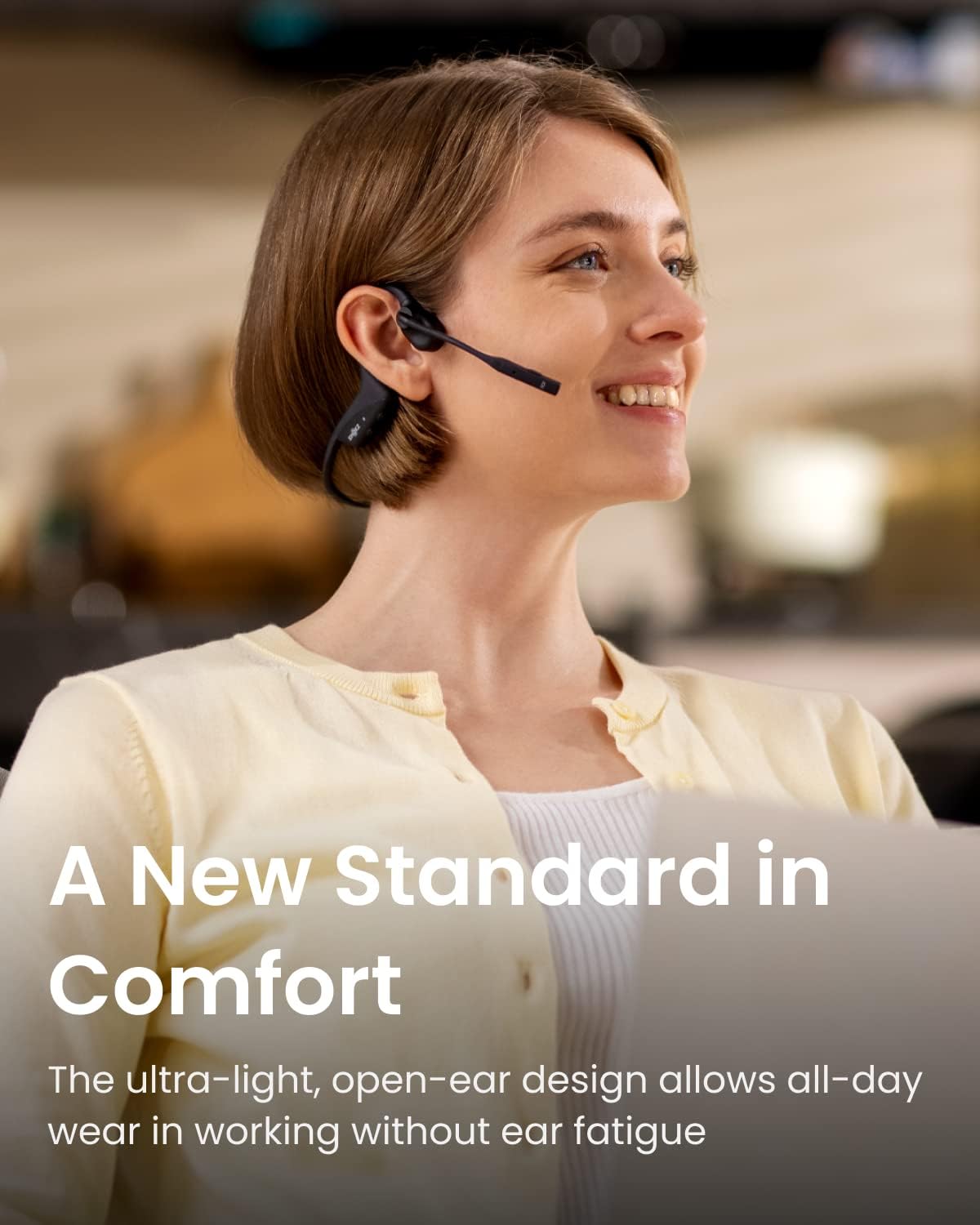Shokz Opencomm2 II 2025 Edition: Bone Conduction Headset with Micropho