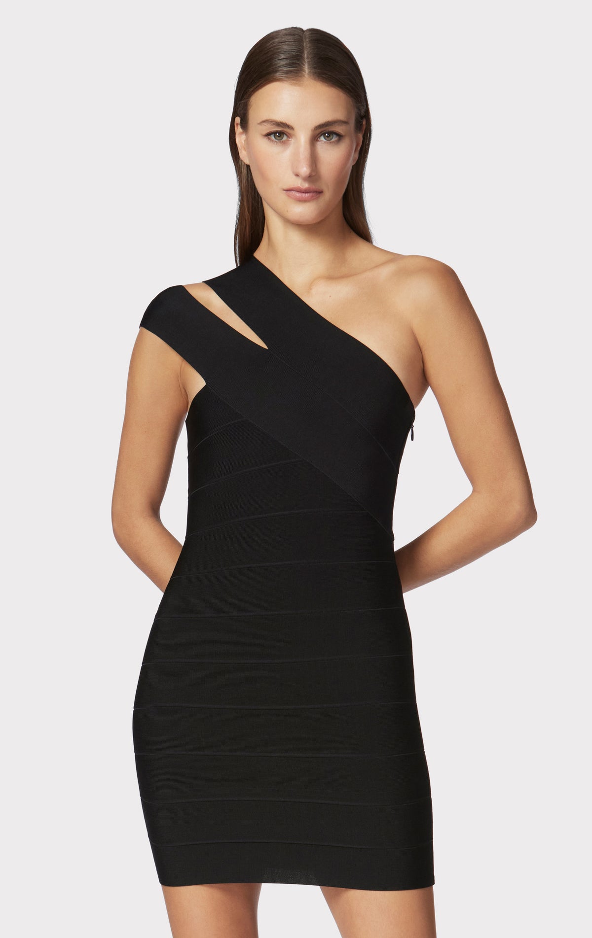 ICON ONE SHOULDER MINI DRESS – HERVÉ LÉGER