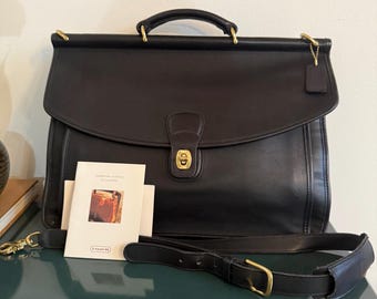 Vintage Coach Beekman 5266 Briefcase Men Black Career Suitcase !no