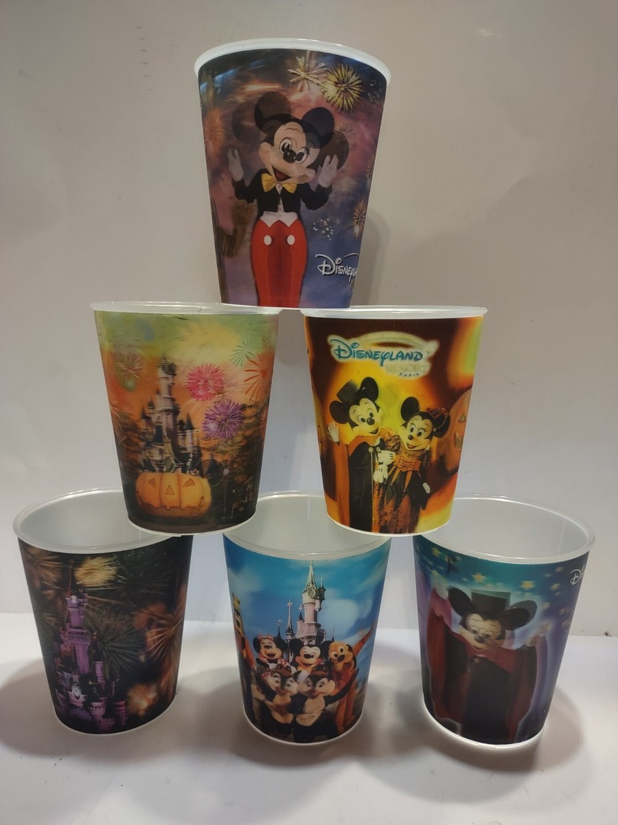 6 McDonald's, Disneyland Resort Paris, 2004 holographic mugs, cups