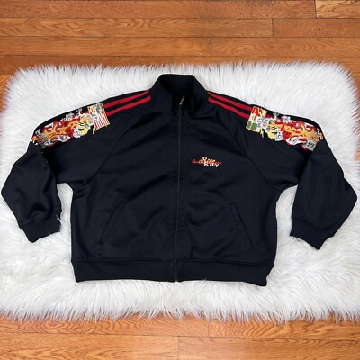 DOUBLET Strangest Comfort Men Black Red Chaos Embroidered Zip Up
