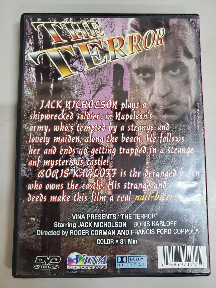 The Terror 1963 DVD Boris Karloff Jack Nicholson Roger Corman Used